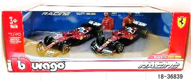 [予約] ブラーゴ 1/43 フェラ－リ SF-25 2台セット No,16 ルクレール No,44 ハミルトン　18-36839
