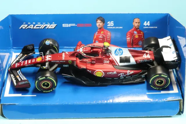 ブラーゴ 1/43 フェラーリ SF-25 2025  No.44 L.ハミルトン ウィンドウボックス　18-36853H