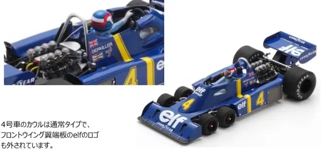 [予約] スパーク 1/18 ティレル P34 No.4 スウェーデンGP 1976 2位 パトリック・デュパイエ　18S1028