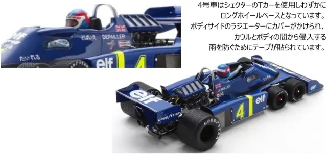 [予約] スパーク 1/18 ティレル P34 No.4 日本GP 1976 2位 パトリック・デュパイエ　18S1032