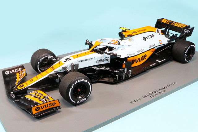 スパーク 1/18 マクラーレン MCL35M モナコGP 2021 3rd L.ノリス With No.3 Board デカール加工品　18S597S