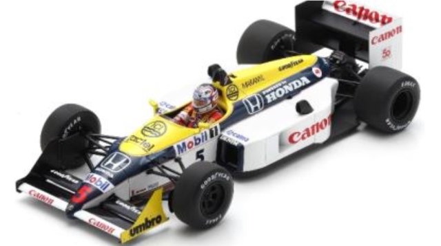 予約] スパーク 1/18 ウィリアムズ FW11B イギリスGP 1987 N.マンセル 