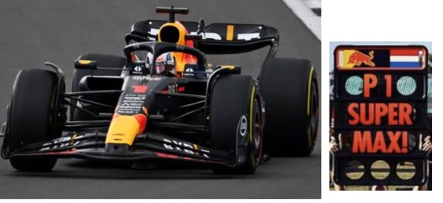 [予約] スパーク 1/18 レッドブル RB19 イギリス GP 2023 M.フェルスタッペン ウィナー ピットボード付き　18S902