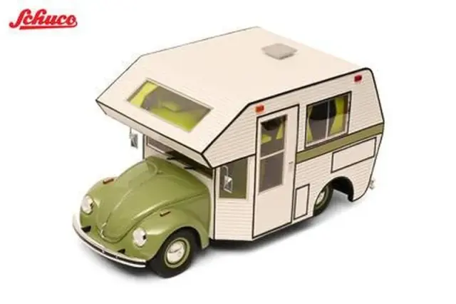 [予約] スパーク/シュコー 1/18 1960 VW ビートル モーターホーム グリーン　18U00185