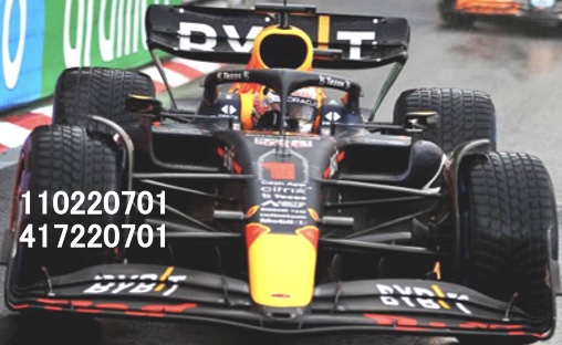 [予約] ミニチャンプス 1/43 レッドブル レーシング RB18 モナコGP 2022 3位入賞 マックス フェルスタッペン レインタイヤ仕様　417220701