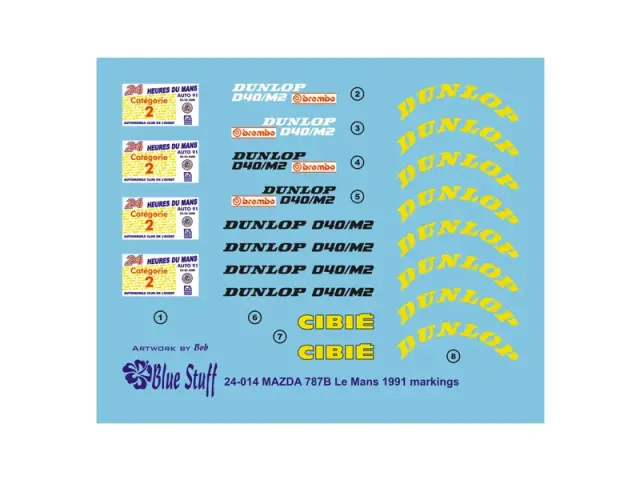 ブルースタッフ 1/24 マツダ 787B ルマン 1991 オプションデカール タミヤ対応　24-014