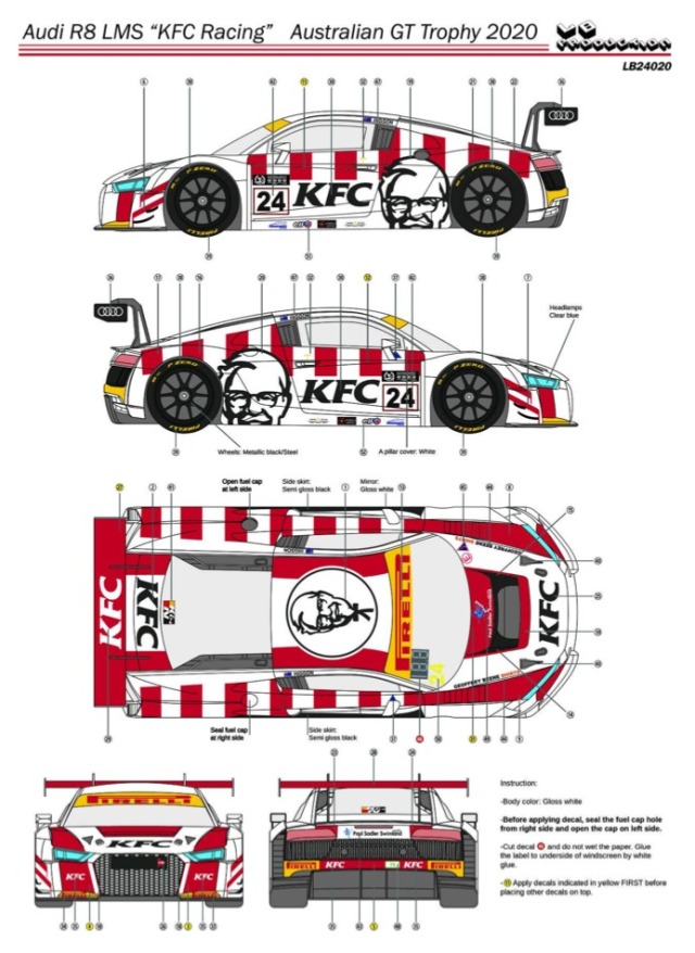 LBプロダクション 1/24 アウディ R8 LMS 