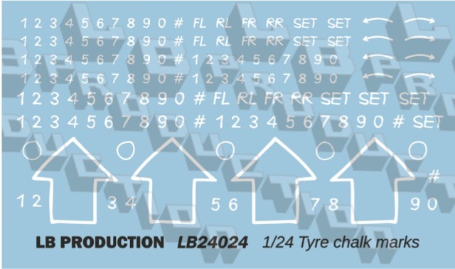 Lbプロダクション 1 24 チョークマーク タイヤ用 Lb