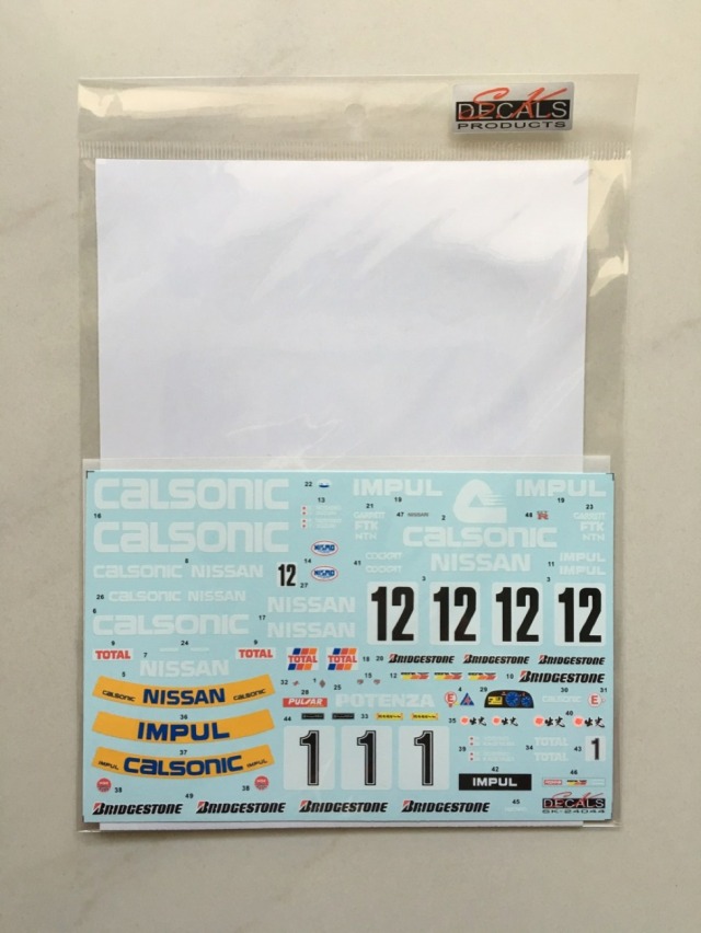 [メーカー完売]　SK Decal 1/24 カルソニック ニッサン スカイライン GT-R Gr.A JTC フルスポンサーデカール　SK24044