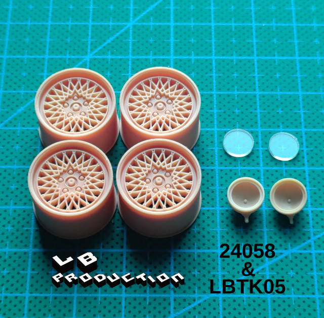 LBプロダクション 1/24 フォーミュラーメッシュホイールセット for ニッサン フェアレディ 300ZX   LBTK05