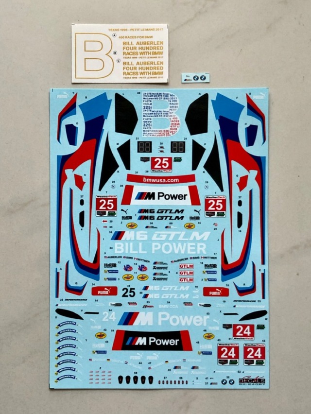 SK Decal 1/24 BMW M6 GTLM IMSA プチルマン 2017 No.25 フルスポンサーデカール (プラッツ/nunu対応)　SK24087