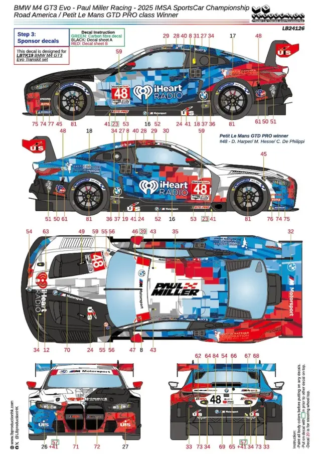 予約] LBプロダクション 1/24 BMW M4 GT3 Evo IMSA ロードアメリカ