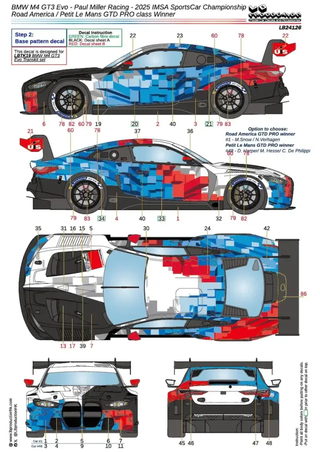 予約] LBプロダクション 1/24 BMW M4 GT3 Evo IMSA ロードアメリカ
