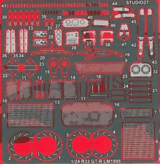 スタジオ27 1/24 フェラーリ FXX グレードアップパーツ (タミヤ対応)　FP24107