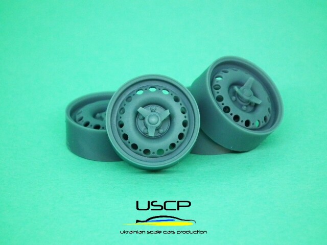 USCP 1/24 16インチ ダンロップ レーシングホイールセット　24P079