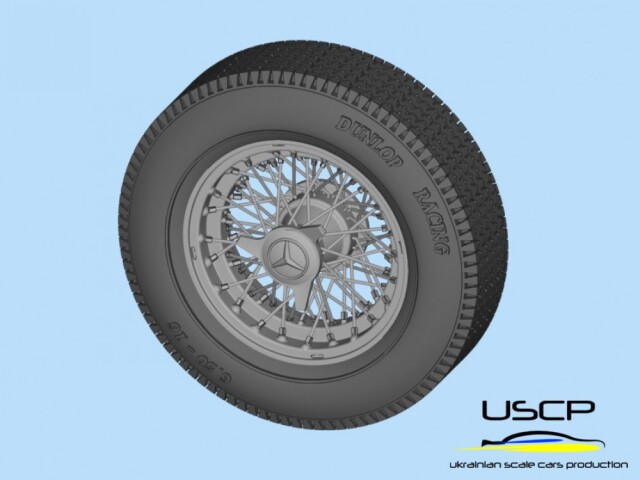USCP 1/24 16インチ メルセデスベンツ 300 SLR ホイール ゴムタイヤ