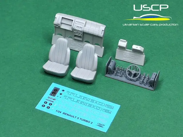 USCP 1/24 ルノー 5 サンク ターボ2 インテリアパーツセット 24T079