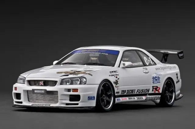 [予約] イグニッションモデル 1/18 トップシークレット ニッサン スカイライン34GT-R (BNR34) ホワイト　IG3849