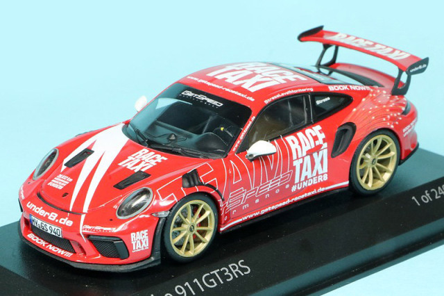 ミニチャンプス 1/43 ポルシェ 991-2 GT3 RS 2019 INDISCHROT GETSPEED レースタクシー　410067024