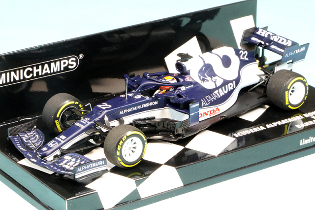 海外流通限定ミニチャンプス 1/43 アルファタウリ AT02 ホンダ バーレーンGP 2021 9th 角田裕毅　417210122
