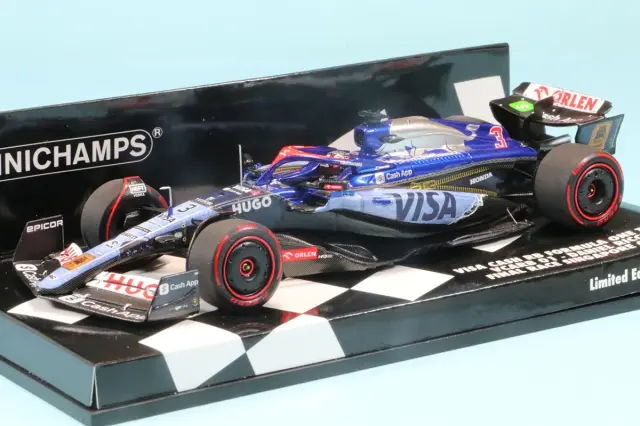260625　ミニチャンプス 1/43 ビザ キャッシュ RB VCARB 01 ダニエル リカルド  シンガポールGP 2024 ファイナルレース　417241803