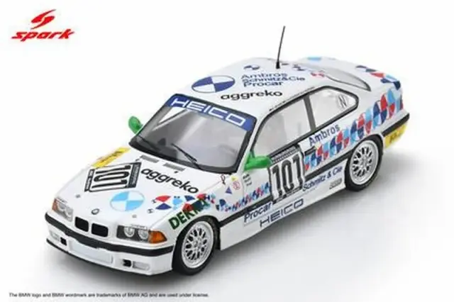 [予約] スパーク 1/43 BMW M3 E36 No.101 Heico Dienstleistungen ウィナー ニュルブルクリンク 24H 1994 K. ヴラジック - F. カットヘーファー - F. ローステルグ　43NUR1994