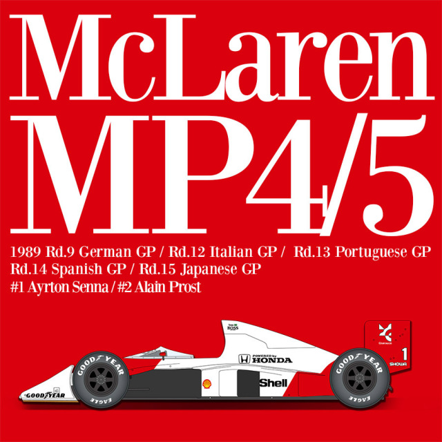 モデルファクトリー ヒロ 1/43 メタルキット マクラーレン MP4/5 1989 A.セナ/A.プロスト Ver.A ドイツGP/イタリアGP    フルディティール　K808