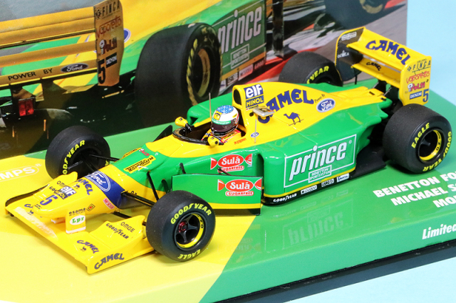ミニチャンプス 1/43 ベネトン フォード B193B モナコGP 1993 M.シューマッハ デカール加工品　447930605S