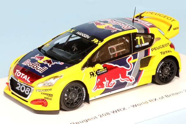 Miniature Spark 1/43 Peugeot 208 WRX #71 – Kevin Hansen – World RX Of Britain 2018 – Résine
