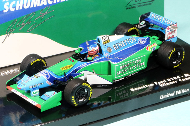 ミニチャンプス 1/43 ベネトン B194 フォード カナダGP 1994 Winner M.シューマッハ　517940605