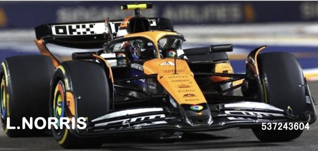 [予約] ミニチャンプス 1/18 マクラーレン MCL38 ランド ノリス シンガポールGP 2024 ウィナー　537243604