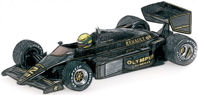 [予約] ミニチャンプス 1/18 ロータス ルノー 97T A.セナ ポルトガルGP 1985 F1初優勝 レインタイヤ/ウェザリング仕様 デカール加工品　EX540853872