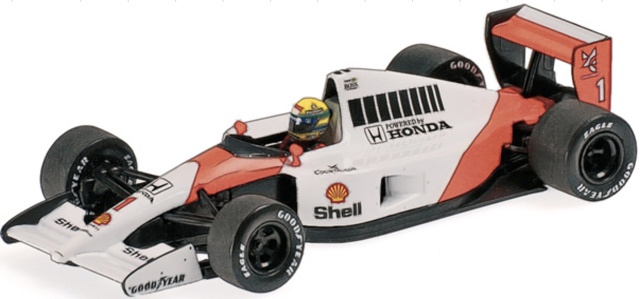 [予約] ミニチャンプス 1/43 マクラーレン ホンダ MP4/6 A.セナ 1991 ワールドチャンピオン ウェザリング仕様 デカール加工品　EX540913301