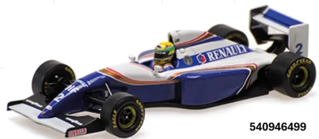 [予約] ミニチャンプス 1/64 ウィリアムズ ルノー FW16 アイルトン・セナ ポールリカール テスト 1994年3月2日　540946499