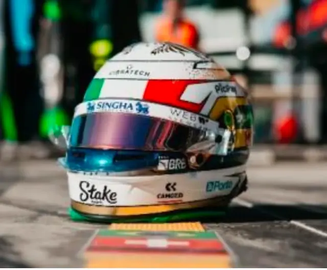 [予約]  スパーク 1/5 ヘルメット ステークF1チーム・キック・ザウバー G.ボルトレート イタリアGP 2025　5HF224