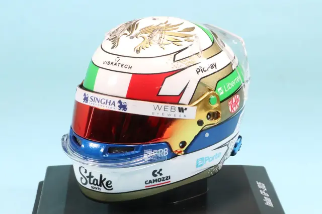 [予約]  スパーク 1/5 ヘルメット ステークF1チーム・キック・ザウバー G.ボルトレート イタリアGP 2025　5HF224