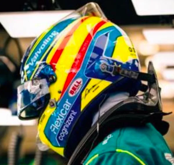 [予約] スパーク 1/5 ヘルメット アストンマーティン アラムコ フォーミュラワン チーム ヘルメット フェルナンド・アロンソ 2026　5HF250