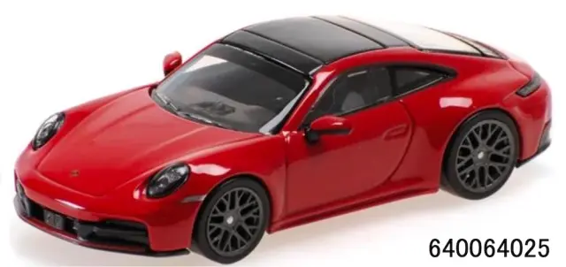 [予約] ミニチャンプス 1/64 ポルシェ 911 (992.2) カレラ 2025 カーマインレッド　640064025
