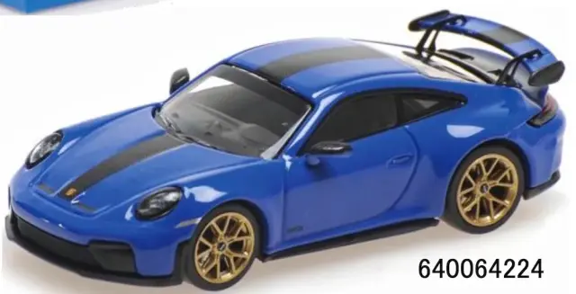 [予約] ミニチャンプス 1/64 ポルシェ 911 (992.2) GT3 2025 ブルー/ヴァイザッハパッケージ　640064224