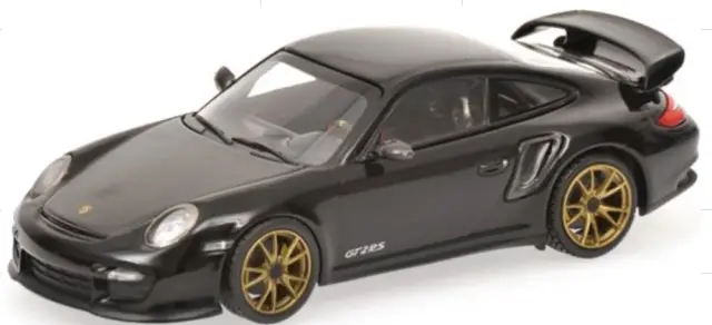 [予約] ミニチャンプス 1/64 ポルシェ 911 (997.2) GT2 RS 2010 ブラック/ゴールドホイール　640065126