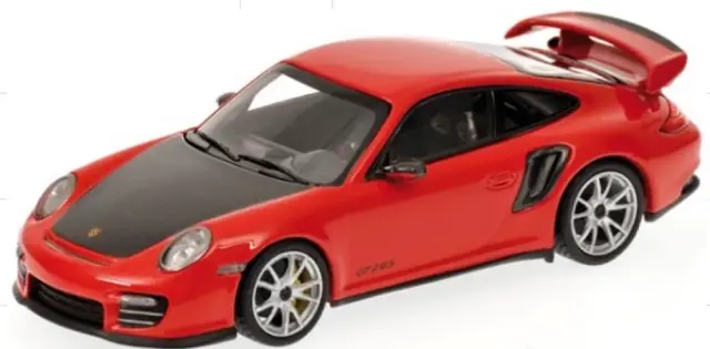 [予約] ミニチャンプス 1/64 ポルシェ 911 (997.2) GT2 RS 2010 レッド/シルバーホイール　640065127
