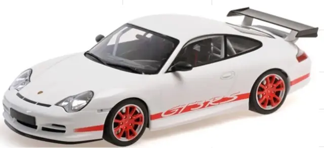 [予約] ミニチャンプス 1/64 ポルシェ 911 GT3 RS 2002 ホワイト/レッドストライプ　640065221