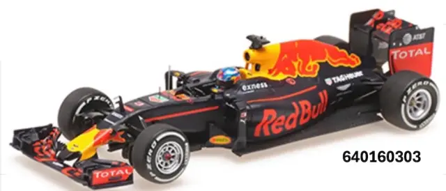 [予約] ミニチャンプス 1/64 レッドブル レーシング タグ ホイヤー RB12 ダニエル・リカルド スペインGP 2016 ボールベアリング フロントタイヤ　640160303