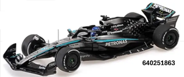 [予約] ミニチャンプス 1/64 メルセデス-AMG ペトロナス F1チーム W16 E パフォーマンス ジョージ・ラッセル シンガポールGP 2025 ウィナー　640251863