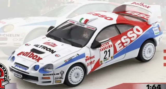 [予約] BMクリエイション  1/64 トヨタ セリカ ST205 ESSO  1996 ラリー サンレモ No.21　64B0421