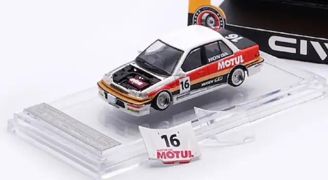 [予約] BMC 1/64 ホンダ シビック EF2 1991 ホワイト MOTUL RHD　64B0467