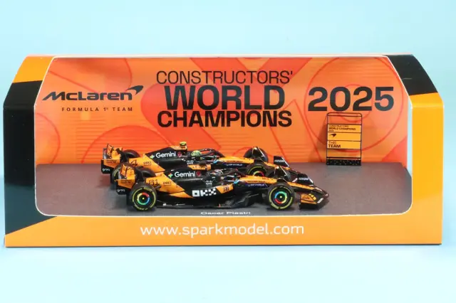 260717 スパーク 1/64 マクラーレン MCL39 2025 コンストラクターズタイトル L.ノリス / O.ピアストリ 2台セット 64S084