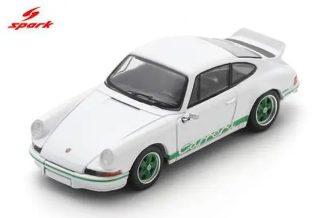 [予約] スパーク 1/64 ポルシェ 911 2.7 RS (ホワイト/グリーンストライプ)　64SP006-A