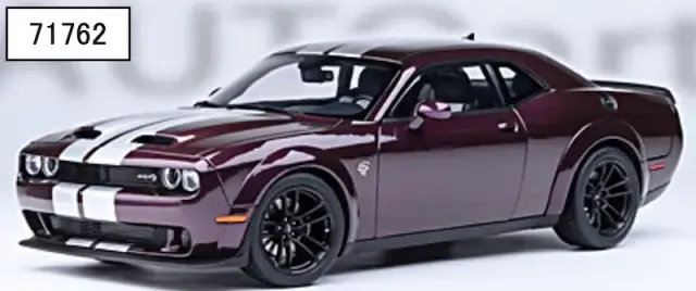 [予約] オートアート 1/18 ダッジ チャレンジャー SRT ジェイルブレイク 2022 メタリックパープル／シルバーストライプ ＜HELLRAISIN＞ 71762