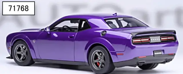 [予約] オートアート 1/18 ダッジ チャレンジャー SRT スーパー ストック 2023 パールパープル ＜PLUM CRAZY＞ 71768